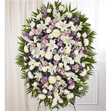 Lavender & White Sympathy Standing Spray