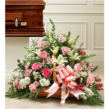 Pink & White Mixed Fireside Basket