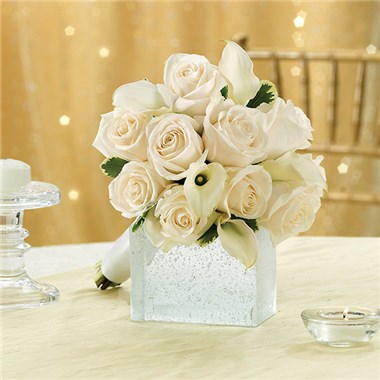 All White Bridesmaid Bouquet &reg;